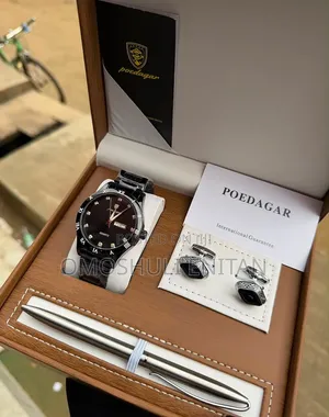 Poedagar Chronographic Watch and Cufflinks Ser