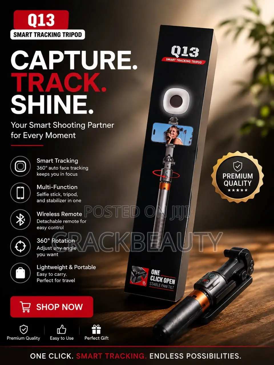 Q13 Smart Tracking Tripod With Light