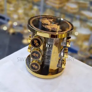 12 Jars Spice Rack Revolving Countertop Spice Tower | Golden Stainless