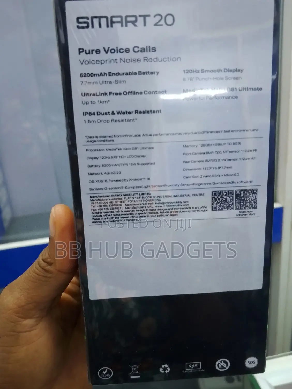New Infinix Smart 20 128 GB Black