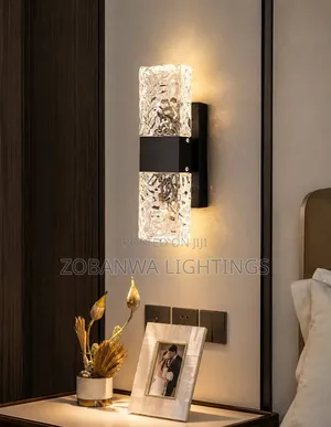 Luxury Modern Light Water Ripple Glass Rectangle Wall Lamp