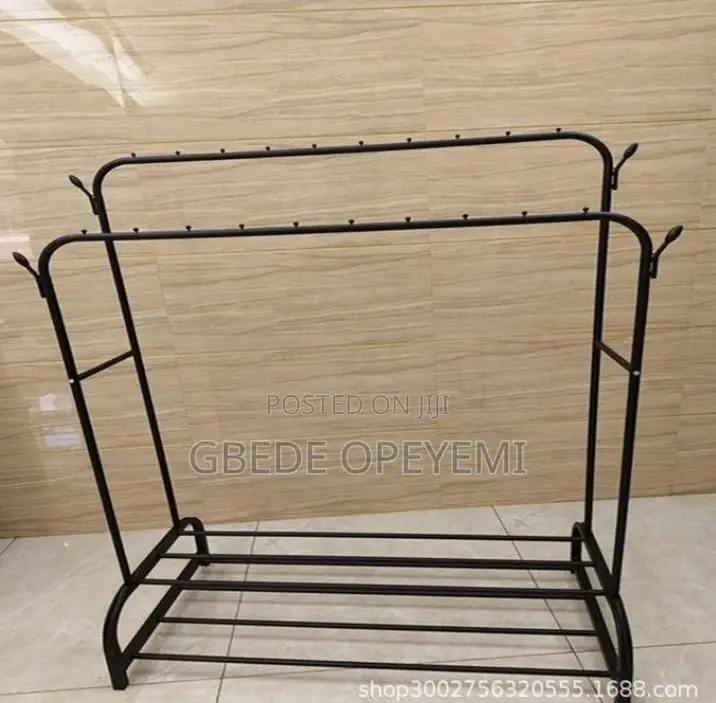 48kg Quality Double Pole Hanger Cloth Storage Rack