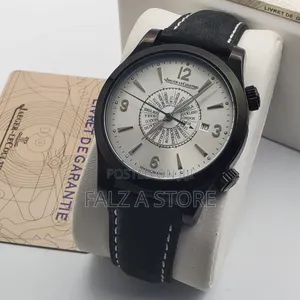 Jaeger Le Coultre Male Leather Wristwatch QUARTZ MOVEMENT