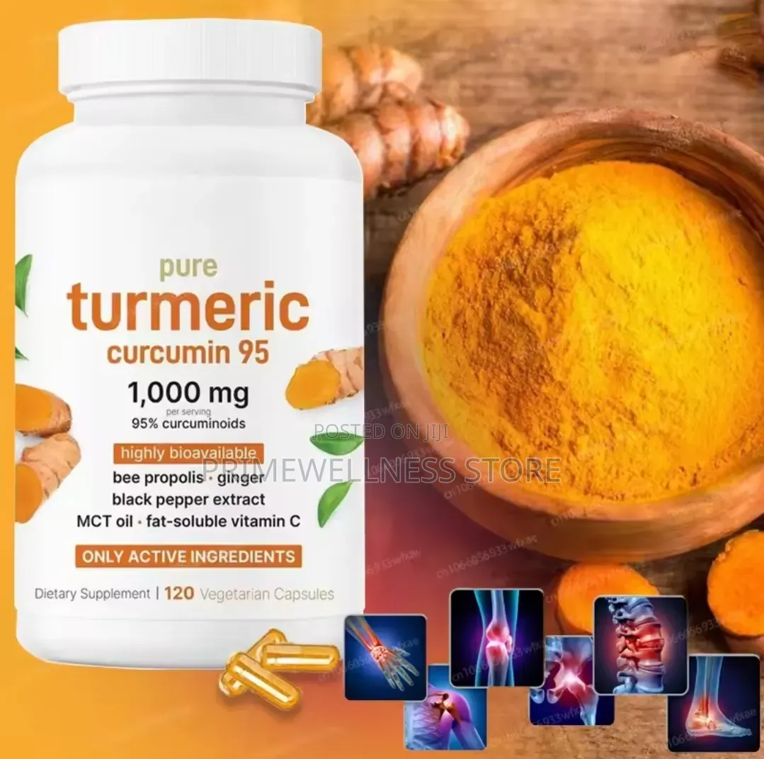 Pure Tumeric Curcumin With Black Pepper 1000mg 120 Capsules