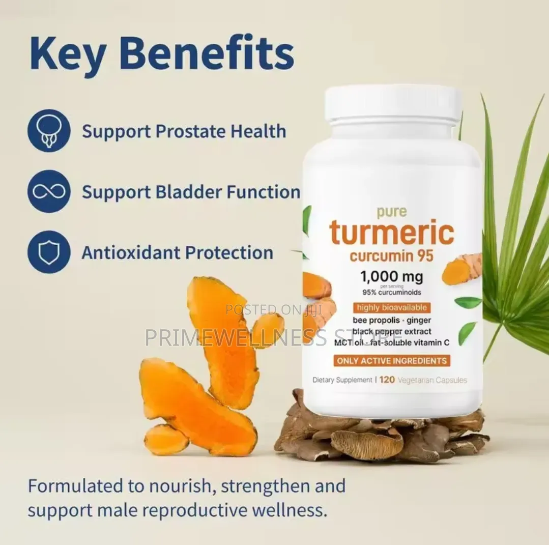 Pure Tumeric Curcumin With Black Pepper 1000mg 120 Capsules