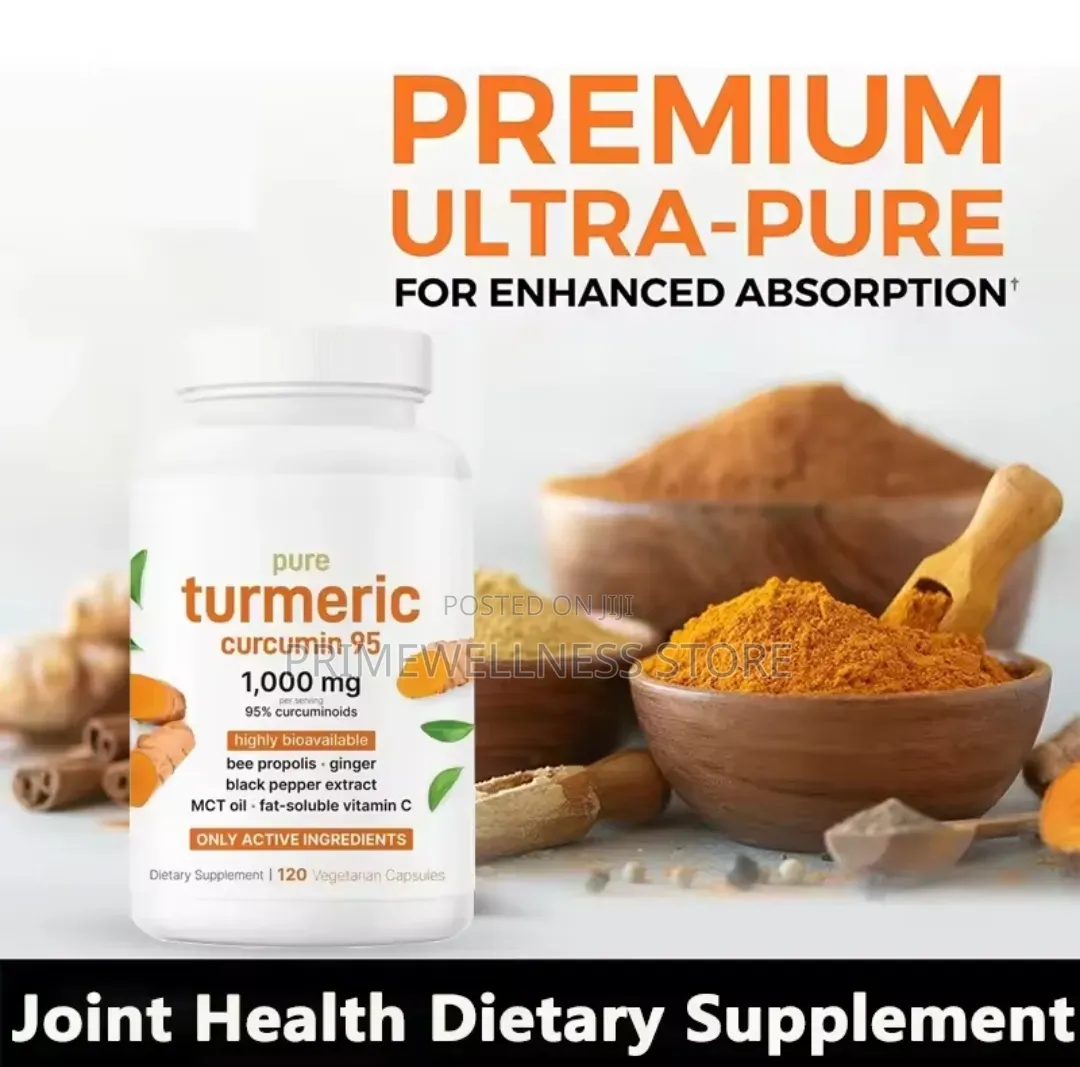 Pure Tumeric Curcumin With Black Pepper 1000mg 120 Capsules