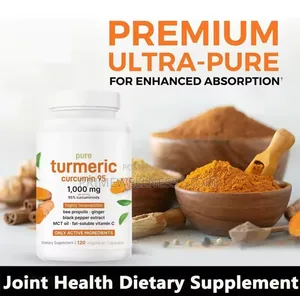 Pure Tumeric Curcumin With Black Pepper 1000mg 120 Capsules
