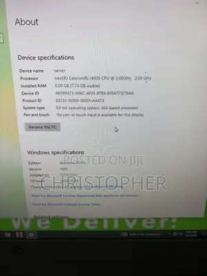Desktop Computer HP AiO 20 8GB Intel Celeron HDD 500GB