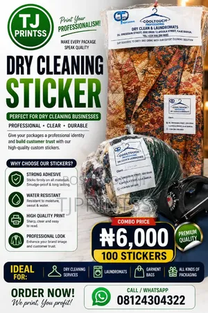 Dry Cleaner Starter Package | Labels, Invoice Books Banners