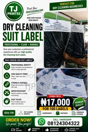 Dry Cleaner Starter Package | Labels, Invoice Books Banners