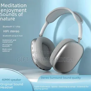 P9 AirMax Wireless Bluetooth Headset - Stylish Silver - Deep Bass