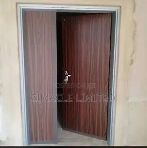 Premium Isreali Security Door – Wood Finish (4ft × 7ft / 1.2m × 2.1m)