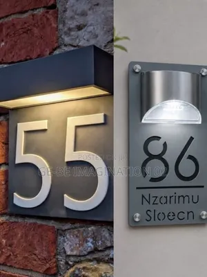 Solar Address Sign