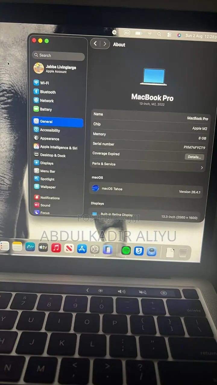 Laptop Apple MacBook Pro 2022 M2 8GB Apple M2 SSD 256GB