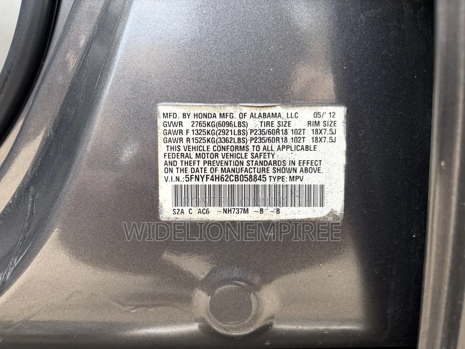 Honda Pilot 2013 Gray