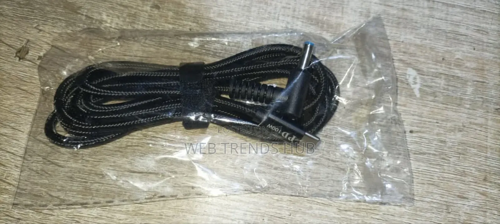 100W PD Type-C to HP Laptop Charging Cable (4.5*0.6mm Blue Tip)