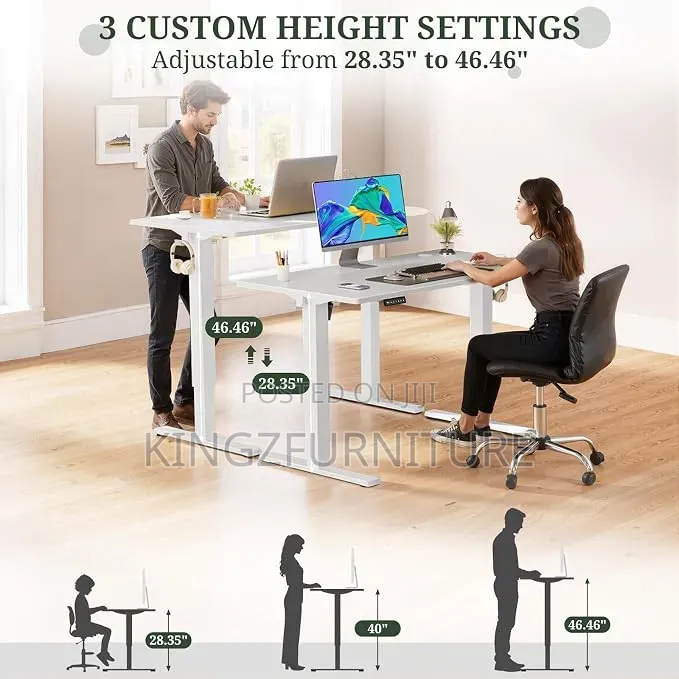 Modern Adjustable Home Office Desk 160x70 Cm