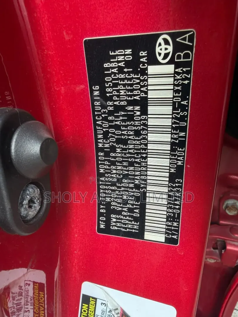 Toyota Corolla 2014 Red