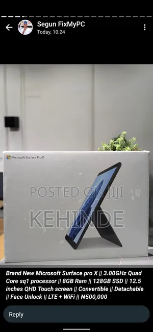 New Microsoft Surface Pro 7 128 GB Gray