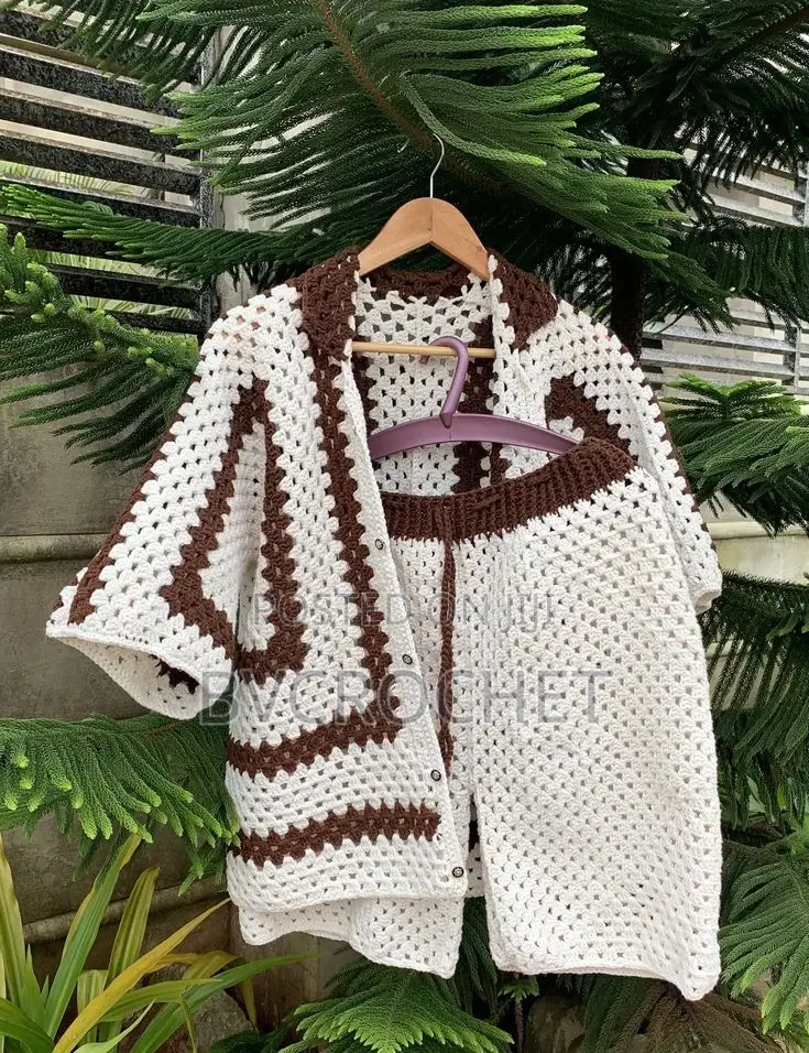 Handmade Crochet Two-Piece Set