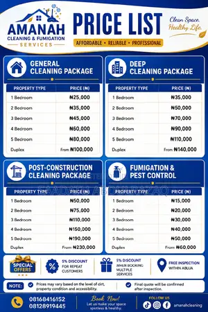 Cleaning Services in Abuja