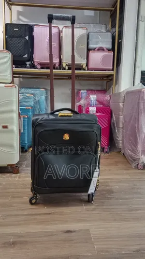 Leather Luggage Black