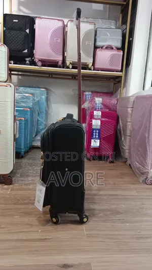 Leather Luggage Black