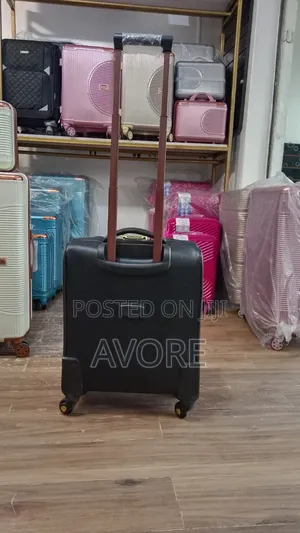 Leather Luggage Black