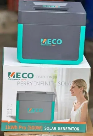 MECO 1kWh Solar Generator | 500W Output | LiFePO4 Battery | Pure Sine