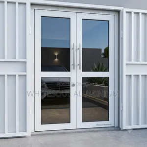 Modern Aluminum Swing Glass Double Door (Fabrication Installation)