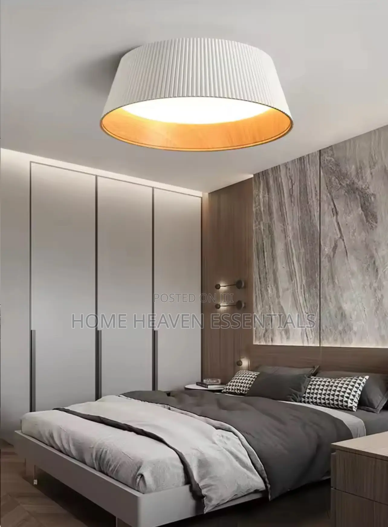 Spanish Designer Wood Grain Ceiling Bedroom Light