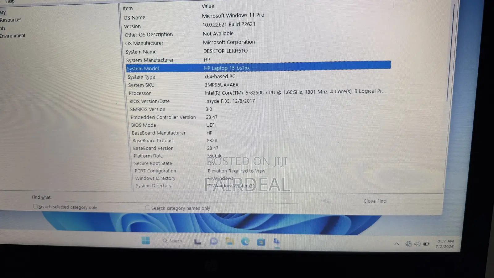 Laptop HP 15 8GB Intel Core i5 SSD 256GB