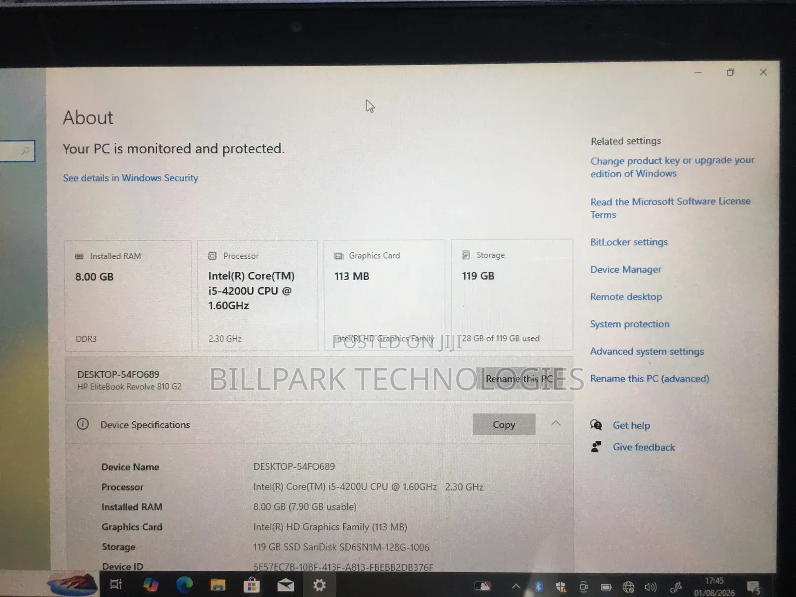 Laptop HP EliteBook Revolve 810 G2 Tablet 8GB Intel Core i5 SSD 128GB