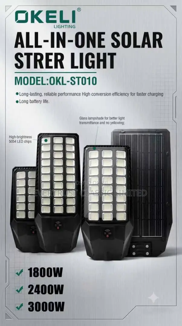 Okeli 3000w Solar Street Light