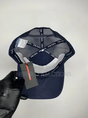 Prada Designer Face Cap - Navy Blue
