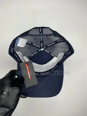 Prada Designer Face Cap - Navy Blue