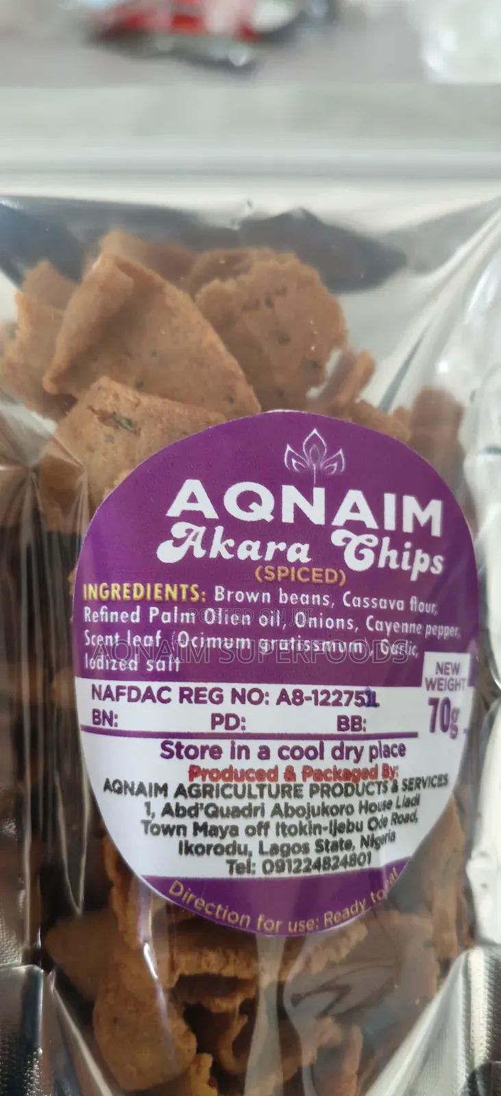 Akara Chips (Aqnaim Akara Chips {Spiced}) Spicy and Nutritious