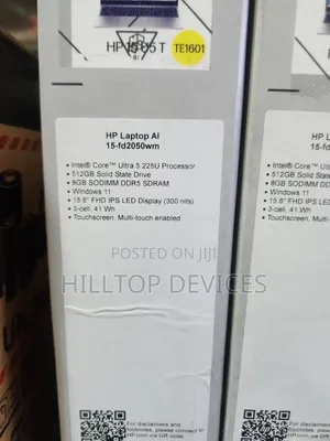New Laptop HP 15 8GB Intel Core Ultra 5 SSD 512GB