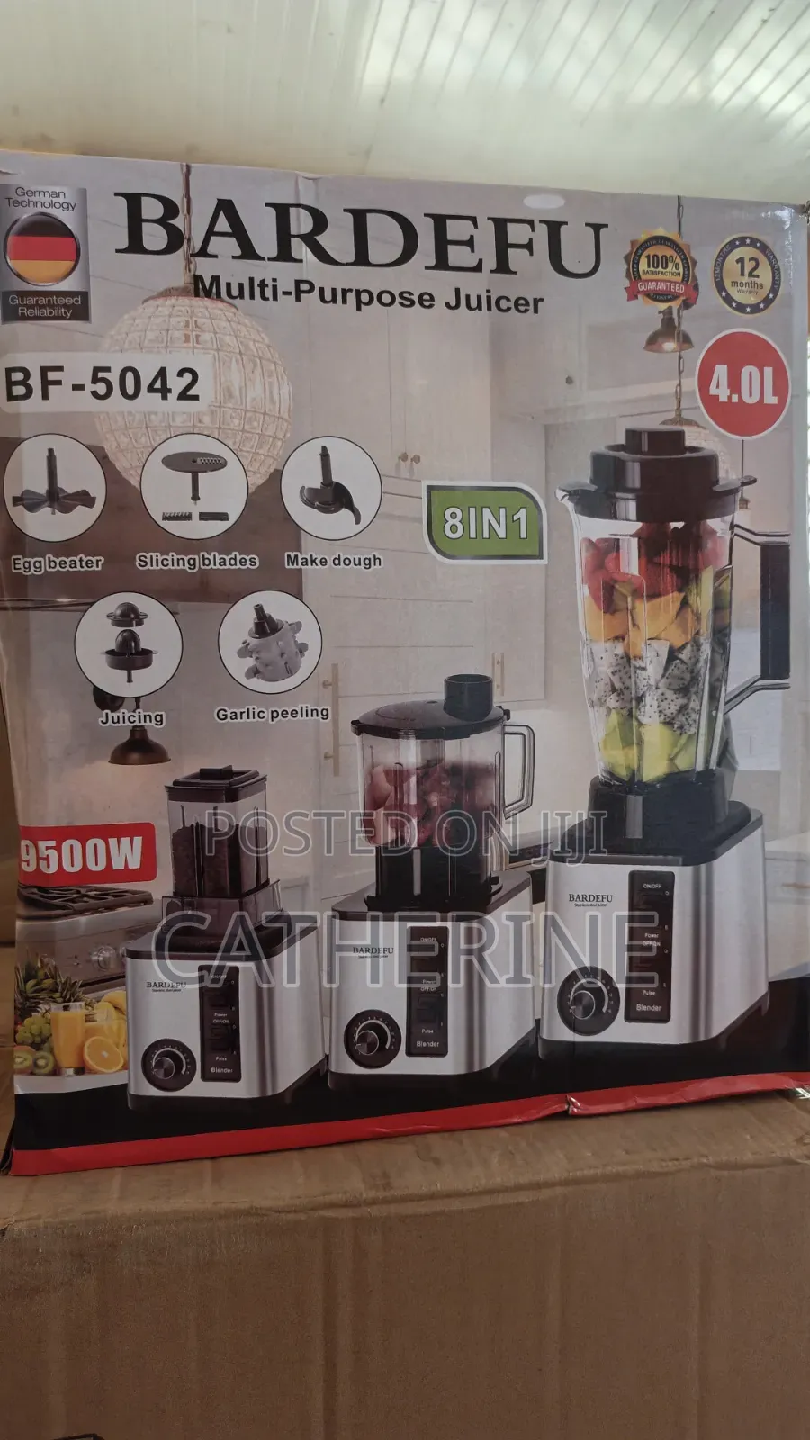 Bardefu 9500W 8-in-1 Multi-Purpose Blender, 4L Capacity