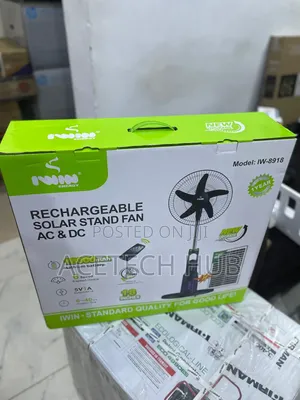 18 Inch IWIN Standing Fan With Long Battery Backup