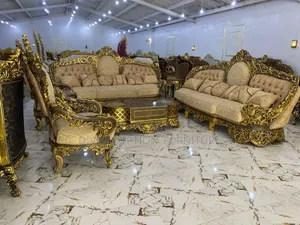 Egyptian Royal Sofa With Center Table and Sides