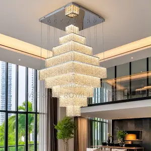Luxury Multi-Tier Crystal Chandelier for High Ceilings - For Void