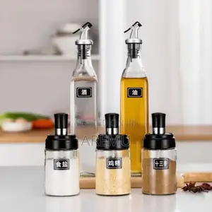 5pcs Oil Vinegar Spice Bottle Multifunctional Kitchen Seasoning