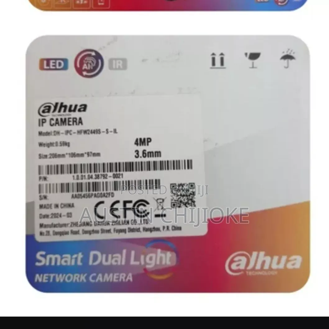 Dahua 4mp Ip Bullet Camera Dual Light