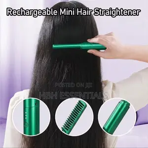 2-in-1 Fast Hair Straightener Comb - Green Heat Brush