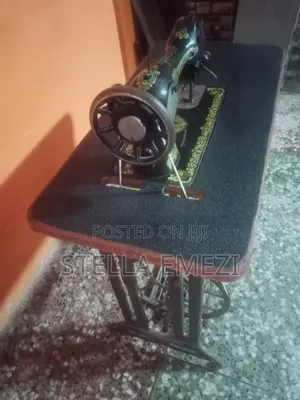 Complete Flying Man Manual Sewing Machine Set, Great Working Condition