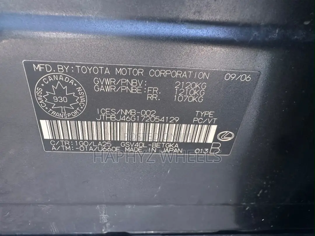 Lexus ES 350 2007 Gray