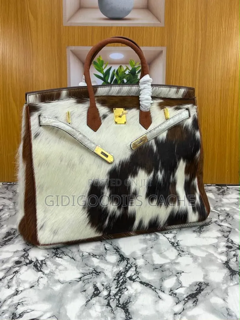 Statement Cowhide Top-Handle Bags