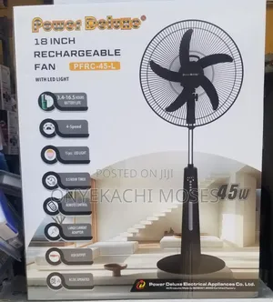 Power Deluxe Rechargeable Fan 18 Inches