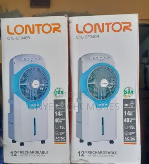 Lontor 12 Inches Rechargeable Water Mist Fan
